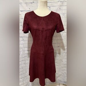 Bcbgmaxazria Dresses Darra Bordeaux Faux Suede Dress size 10